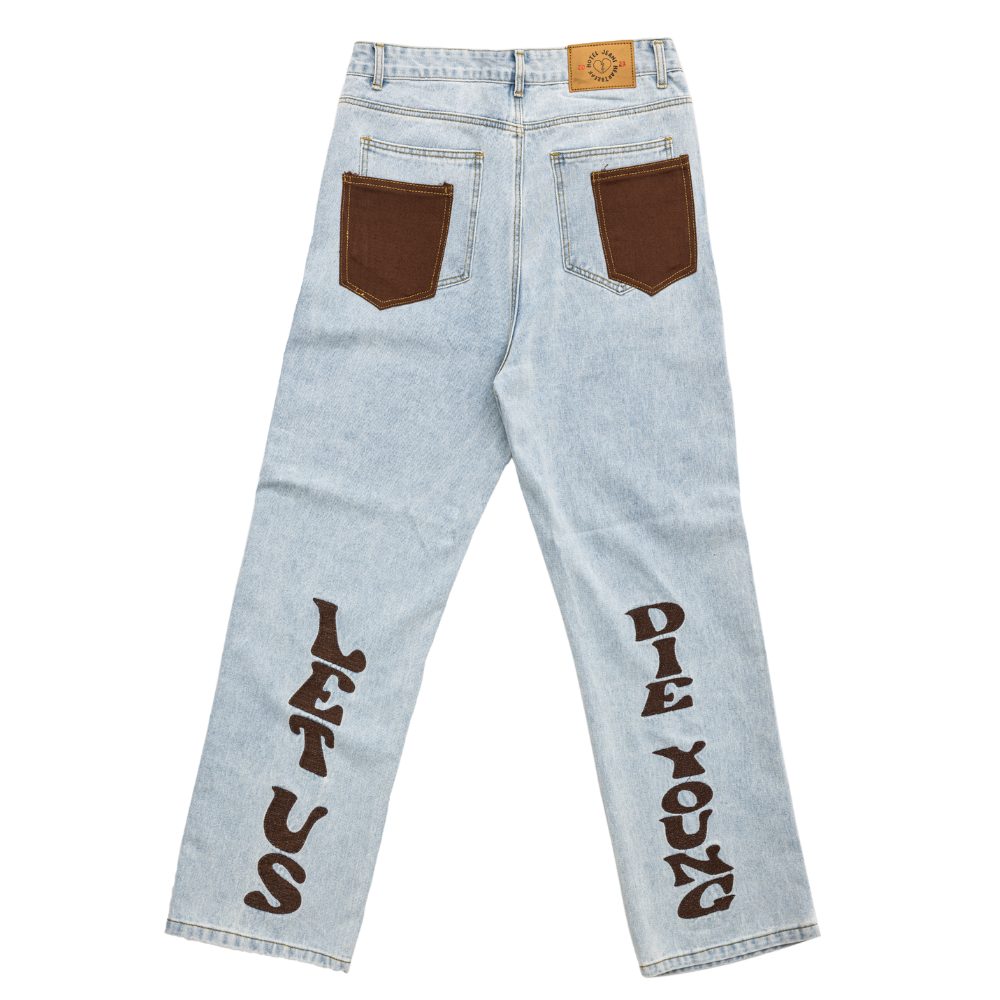 Young Embroidered Flared Denim