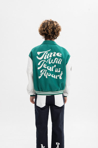 Tear Apart Embroidered Varsity Jacket